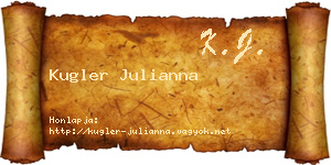 Kugler Julianna névjegykártya